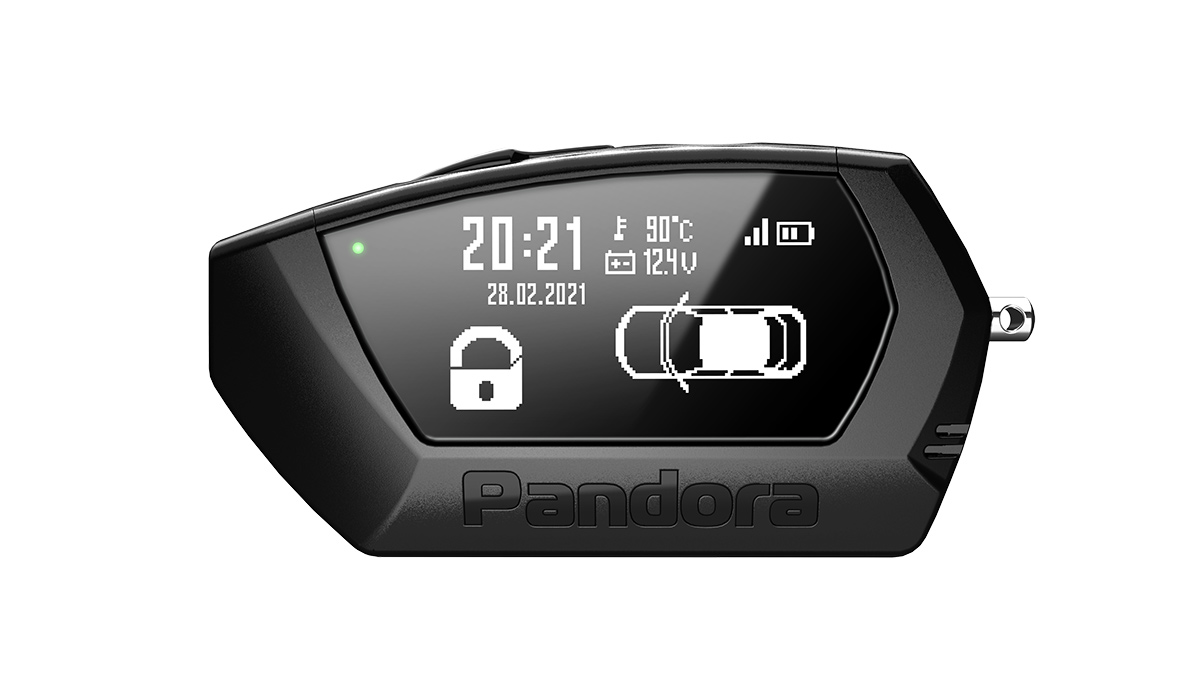 Брелок Pandora LCD D027 black карабин