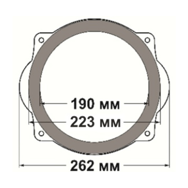 Кольцо переходное 20см TOYOTA Camry 70, Prado (фанера)