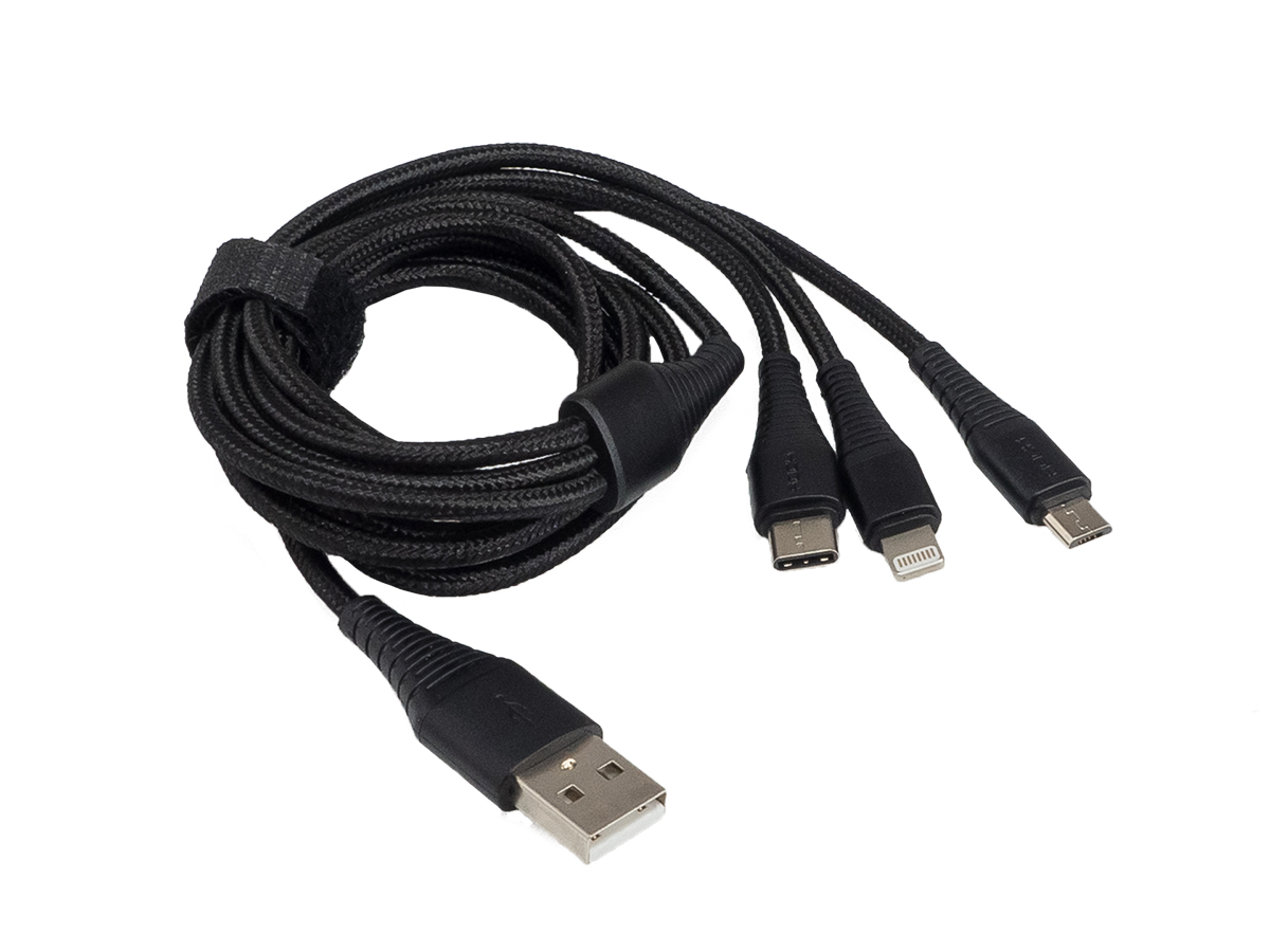 Зарядное устройство AURA TPC-U31B (Micro USB, Type-C, Lightning)